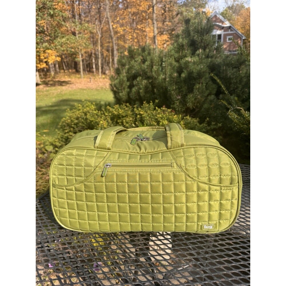 Lug Propeller Green Duffle Bag Adjustable Strap - Quilted Weekender